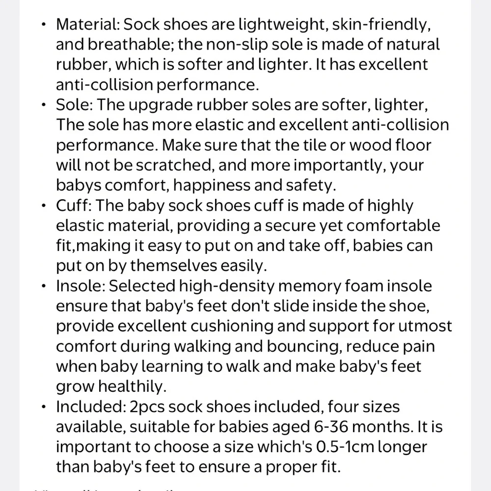 BRAND NEW 6-12M (18/19) Baby Shoe Socks in Brown and White
